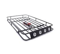 DEMULAX Barres de Toit en métal de Course 235 x 140 x 20 mm avec Lampes et lumières for Voiture sur chenilles RC Galerie de Toit pour Voiture Jouet