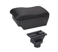 DEMULAX Boîte d'accoudoir avec porte-gobelet USB, for bras Liana, repose-coude, Console centrale, mallette de rangement, Modification Accoudoir de voiture(BLACK C3 7 USB)