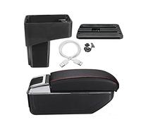 DEMULAX Boîte d'accoudoir de Voiture, Couvercle de Console Centrale, boîte d'organisation de Contenu de Magasin avec 7 Ports USB, for Nissan, accoudoir Juke 2010 - 2015 Accoudoir Central de Voiture