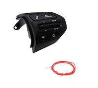 DEMULAX Bouton de stock commutateur commande volant multifonction voiture, pour Kia K2 Rio 2017 2018 Commutateur au volant(BLACK Ok red wire)