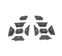 DEMULAX Bouton de volant voiture, for Benz, couvercle commutateur commande CE GLK A classe W204 X204 W212 W218 W156 W246 Commutateur de commande au volant(BLACK Gray)