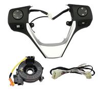 DEMULAX Boutons de commande multifonctions au volant voiture, téléphone Bluetooth, pour bouton pour audio 84250-02560, pour Toyota, pour Corolla, Commutateur au volant(BLACK Switch U wire cable)