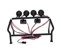 DEMULAX Cage de Protection for Toit de Voiture RC avec 6 lumières 1/10, for Axial, SCX10 4WD Galerie de Toit pour Voiture Jouet