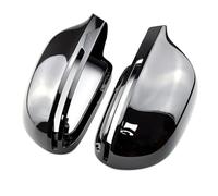 DEMULAX Car Door Side Mirrors Caps Rearview Mirror Cover Replacement, for, A4 A5 B8 A3 8P A6 C6 Q3 capuchon de protection de rétroviseur extérieur(Bright black)