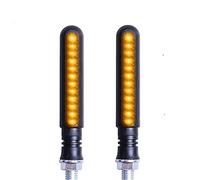 DEMULAX Clignotants de moto, 2 pièces, signaux d'arrêt, feux d'eau qui coule, clignotant arrière, indicateurs DRL, relais intégré Témoin lumineux pour moto(2pcs turn signal)