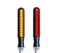 DEMULAX Clignotants de moto, 2 pièces, signaux d'arrêt, feux d'eau qui coule, clignotant arrière, indicateurs DRL, relais intégré Indicateur de moto(2pcs stop)