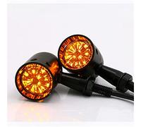 DEMULAX Clignotants lumineux for motos, 2 pièces, indicateur de Motocross, 12V, Chopper Cafe Racer R3 R6 FZ6 NMAX PCX 125 Tmax 530 Témoin lumineux pour moto(Schwarz)
