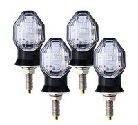 DEMULAX Clignotants moto clignotant indicateur DRL feux arrière lampe de signalisation M8 boulon Témoin lumineux pour moto(4PCS)