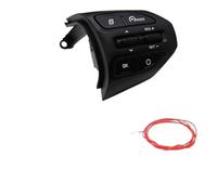 DEMULAX Commutateur de commande volant multifonction voiture, pour Kia K2 Rio Commutateur au volant(BLACK OK red wire)