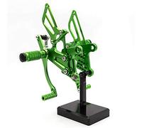 DEMULAX Convient aux repose-pieds arrière réglables en aluminium for moto NSF100/NSR50 2004-2010 Repose-pieds de moto(Green)