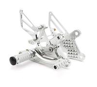 DEMULAX Convient aux repose-pieds arrière réglables en aluminium for moto NSF100/NSR50 2004-2010 Repose-pieds de moto(Silver)