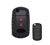 DEMULAX Coque de clé Voiture en Silicone Style Fibre Carbone for, Sport Rover, for Land, Discovery 3 2006 2007 2008 2009 Étui pour clé de Voiture
