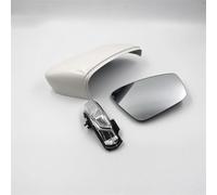 DEMULAX Coque de protection rétroviseur, cadre latéral, lentille en verre, for Skoda, Fabia Rapid Accessoire de couverture de rétroviseur noir brill(D Right side RH)