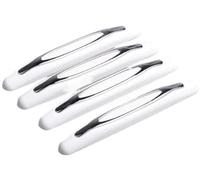 DÉMULAX Couvercle d'oeil de phare phares voiture couverture paupières à sourcils autocollant décoratif en Fiber carbone, pour VW, pour Golf 5 Mk5 Enjoliveur de phare(White2)