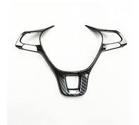 DEMULAX Décoration de Couvercle de Bouton de Volant intérieur en Fibre de Carbone ABS T ROC, for T-ROC, 2017 2018 Autocollant pour Volant(Carbon Fiber)