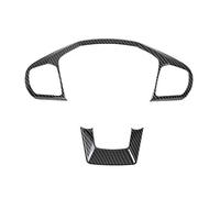 DEMULAX Décoration de Volant, Garniture de Couverture de décoration intérieure de Volant en Fiber de Carbone ABS, for Ford, for Explorer, 2020 2021