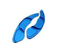 DEMULAX Décoration intérieure de voiture, palette changement vitesse volant, for Volkswagen, for VW, for Golf, 7 accessoires en alliage d'aluminium Palette de changement de vitesse(Blue)