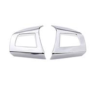 DEMULAX Ensemble de 2 pièces de Garniture de Cadre de Bouton de Volant ABS Brillant de Style de Voiture, for, for Maserati, Lavante 2016 Autocollant pour Volant