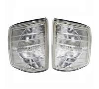 DEMULAX Feux d'angle avant de voiture, for, W201 E200 E220 E230 E280 E320, boîtier de clignotant blanc/jaune sans ampoules, indicateur latéral Clignotant de voiture(BLACK WHITE)