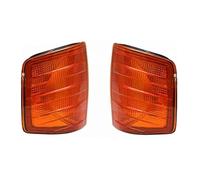 DEMULAX Feux d'angle avant de voiture, for, W201 E200 E220 E230 E280 E320, boîtier de clignotant blanc/jaune sans ampoules, indicateur latéral Clignotant de voiture(BLACK Yellow)