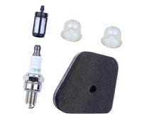 DEMULAX Filtre à air, bougie d'allumage, 2 pièces, poire d'amorçage, for débroussailleuse STIHL FS90, FS90R, FS100RX, FS110R, FS130R, HL90, 100, KM100, KM130, 4180-120-1800 Bougie d'allumage pour maté