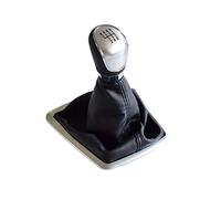 DEMULAX For Ford, for Focus, 2 MK2 FL C-MAX 2006-2011 MK3 MK4 MK7 Galaxy MT pommeau de levier de levier de vitesse de voiture avec couvercle de démarrage Gaitor ABS Pommeau de levier de vitesse(Silver
