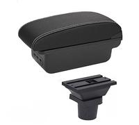 DEMULAX For Kia, for Picanto Accoudoir Boîte Console Centrale Mallette De Rangement Accessoires De Modification Avec Porte-gobelet Port USB Accoudoir de voiture(BLACK B-black White Line)