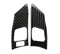 DEMULAX for Lexus, for IS250 300 350 2006-2012, Voiture Noire en Fibre de Carbone Volant Bouton Couverture Garniture intérieur Autocollant décor Accessoires Autocollant pour Volant