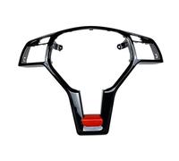 DEMULAX for Mercedes, for Benz, for CE CLA Classe W204 W212 W117 C172 C218 C63 E63 2012-2014, revêtement d'habillage de Cadre de Volant de Voiture de Style AMG ABS Autocollant pour Volant(Black Red)