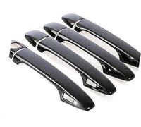 DEMULAX, for Subaru, for Forester, SJ 2013 2014 2015 2016 2017 2018 Noir Brillant Poignée de Porte de Voiture Couverture Pad Autocollant Superposition Couvre-poignée de Porte de Voiture(Black Keyless