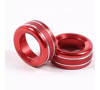 DEMULAX For Toyota, 86, for Subaru, BRZ 2022 alliage d'aluminium voiture médias Volume bouton anneau couverture garniture autocollant Auto accessoires Cache-bouton de climatisation(Rot)