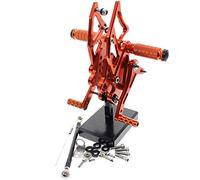 DEMULAX for, YZF R3 MT03 2014 2020 2019 2018 2017 2016 Repose-pieds de moto en alliage d'aluminium CNC Pédale arrière Ensemble Repose-pieds de moto(Orange)