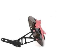 DEMULAX Garde-Boue arrière amélioré, for Accessoires de Modification Garde-Boue Scooter électrique NIU N1/N1S/M+/U1/U Garde-Boue pour Scooter(Black 10 inch Red)