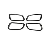 DEMULAX Garniture de couvercle de panneau de bol de poignée de porte intérieure en Fiber de carbone 4 pièces, for moulures intérieures Durango 2014 - 2020 Décoration intérieure de poignée de voiture