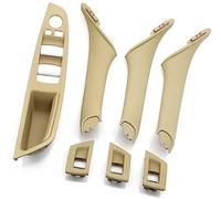 DEMULAX Garniture de poignée de voiture Ponnyc Poignée de Porte intérieure Voiture 7 pièces Ensemble Garniture Traction Panneau Lhd d'accoudoir commutateur fenêtre, pour BMW, pour(Beige)