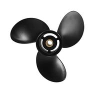 DEMULAX Hélice Hors-Bord Auzan Marine, 9.25X10.5, 3 pales en Alliage d'aluminium, 14 Dents cannelées, for Tohatsu 9.9-20HP 3BAB645241 Hélice pour Embarcation