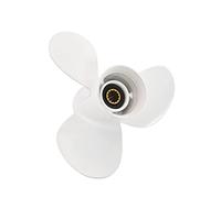 DEMULAX Hélice Hors-Bord, for Yamaha, 25 CV 30 CV 40 CV 48 CV 50 CV 60 CV 11 1/8 * 13 Vis en Alliage d'aluminium Pièce Moteur 3 pales 13 cannelures Remplacement d'hélice de Bateau
