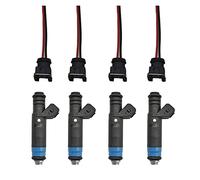 DEMULAX Injecteur de carburant à buse 850cc avec bouchons, for V8 LT1 LS1 LS6 110324 FI114992 109991 FI114991, 4 pièces/lot Remplacement de l'injecteur de carburant