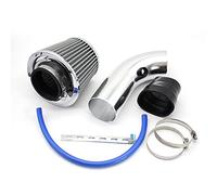 DEMULAX Kit d'admission d'air froid universel Turbo avec filtre 76 mm Tuyau en caoutchouc for voiture Tuyau d'admission de compresseur à induction haute puissance Filtre à air pour voiture(Silver)