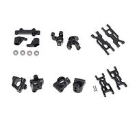 DEMULAX Kit de Bras de Suspension d'articulation de Direction, for Camion Losi 1/18 Mini-T 2.0 2WD RC Bras de Suspension pour Voiture Jouet(Schwarz)