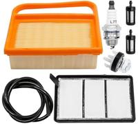 DEMULAX Kit de remplacement de 7 pièces for filtre à air, bougie d'allumage, tuyau et poire d'amorçage, for tronçonneuse STIHL TS410 TS420 Kit de filtre à air