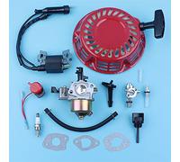 DEMULAX Kit de tige starter carburateur, bobine d'allumage, démarreur, interrupteur marche/arrêt, générateur GX160 5, CV GX200 6, 168F 170F, pompe à eau Interrupteur marche/arrêt pour tronçonneuse