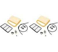 DEMULAX Kit d'entretien 2 pièces, filtre à air, filtre à carburant, bouchon d'ampoule d'amorçage, for scie à tronçonner Ts410 TS420 16 x 14 x 5, kit d'entretien for scie Ts410 Kit de filtre à air