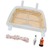 DEMULAX Kit d'entretien de filtre à air, bougie d'allumage, filtre à carburant, corde de démarrage, accessoires for tronçonneuse STIHL, MS171, MS181, MS211, pièces de rechange 1139 120 1602 Filtre à a