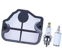 DEMULAX Kit d'entretien de filtre à air, filtre à essence, bougie d'allumage, for tronçonneuse Husqvarna 36 41 136 LE 137 137E 141 141LE 142 142E Bougie d'allumage pour tondeuse à gazon
