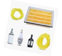 DEMULAX Kit filtre à air, bougie d'allumage et flexible de carburant for tronçonneuse Husqvarna (261, 262, 268, 272, 394) Bougie d'allumage pour tondeuse à gazon