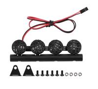 DEMULAX Lampe de Toit DIY Porte-Bagages Lampe Spot Accessoire TRX4 / SCX10 1/10 RC Voiture Crawler Pièces de Rechange Porte-Bagages Galerie de Toit pour Voiture Jouet(4)