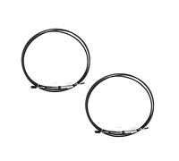 DEMULAX Lot de 2 câbles d'accélérateur Noirs for Moteur Bateau Marin, Levier Commande 10 Pieds Câble Marin