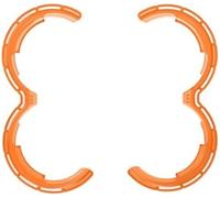 DEMULAX Lot de 2 protections d'hélices, anneau de protection anti-collision en TPU, compatible avec DJI, 2 accessoires for drones (noir) Protection d'hélice de drone(Orange)