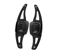DEMULAX Lot de 2 rallonges palettes changement vitesse for volant voiture, for VW, for Golf, 8 MK8 R GTI Line Accessoires 2020 2021 2022 Aluminium Palette de changement de vitesse(Schwarz)